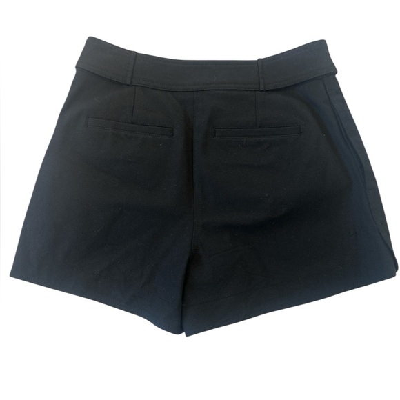 Derek Lam Mika Snap Pleated Cotton Shorts in Black - Picture 7 of 11